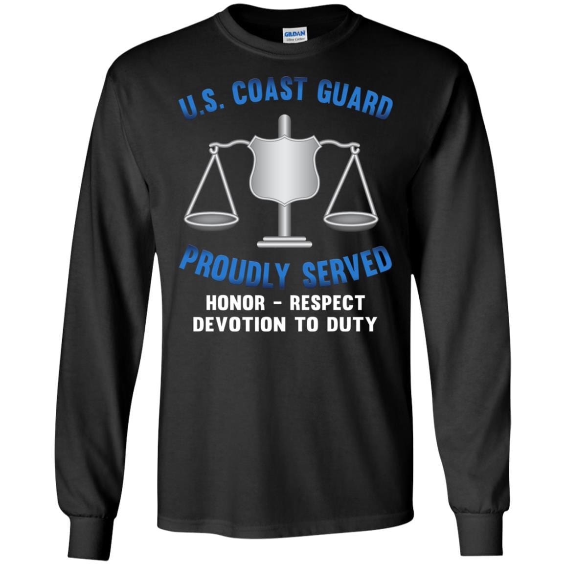 USCG INVESTIGATOR IV Logo Proudly Served T-Shirt For Men On Front-TShirt-USCG-Veterans Nation