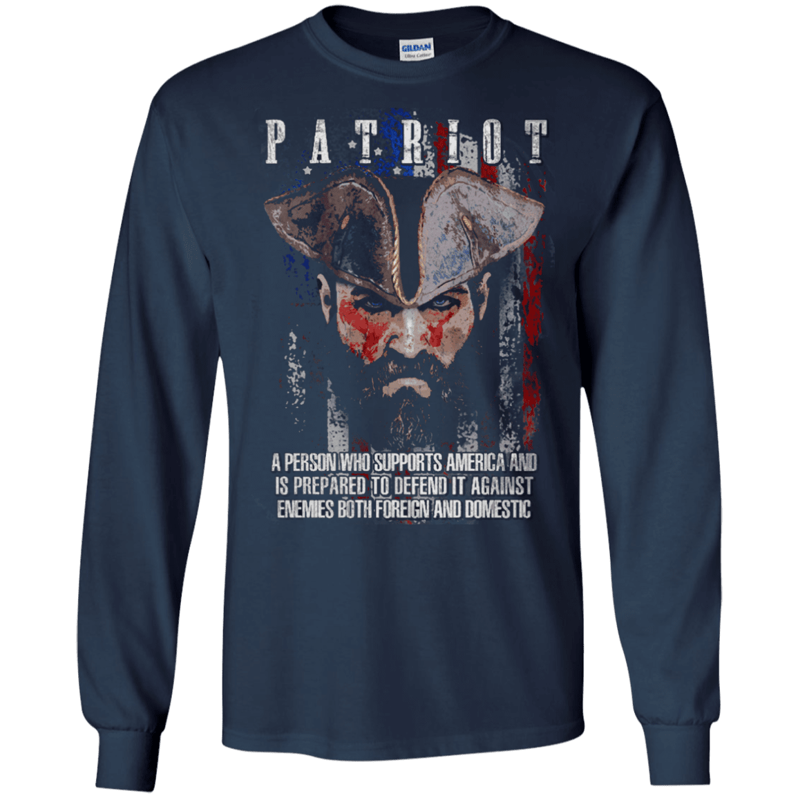Military T-Shirt "Patriot Supports America"-TShirt-General-Veterans Nation