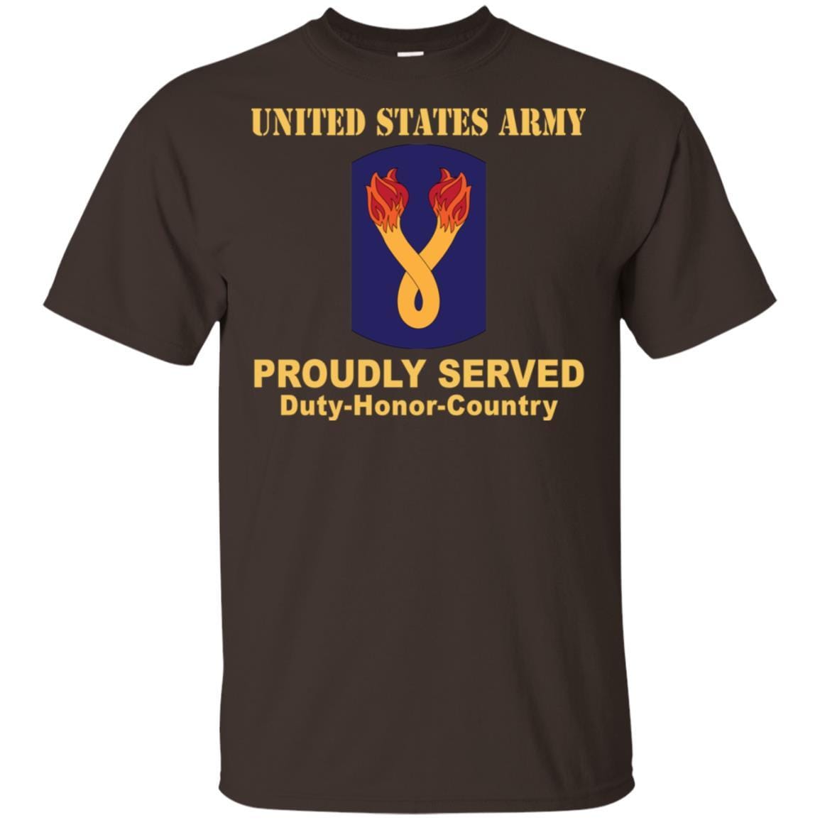 US ARMY 196TH INFANTRY BRIGADE- Proudly Served T-Shirt On Front For Men-TShirt-Army-Veterans Nation