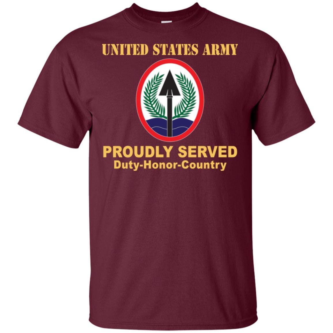 US ARMY CSIB ELEMENT MULTI NATIONAL CORPS IRAQ- Proudly Served T-Shirt On Front For Men-TShirt-Army-Veterans Nation