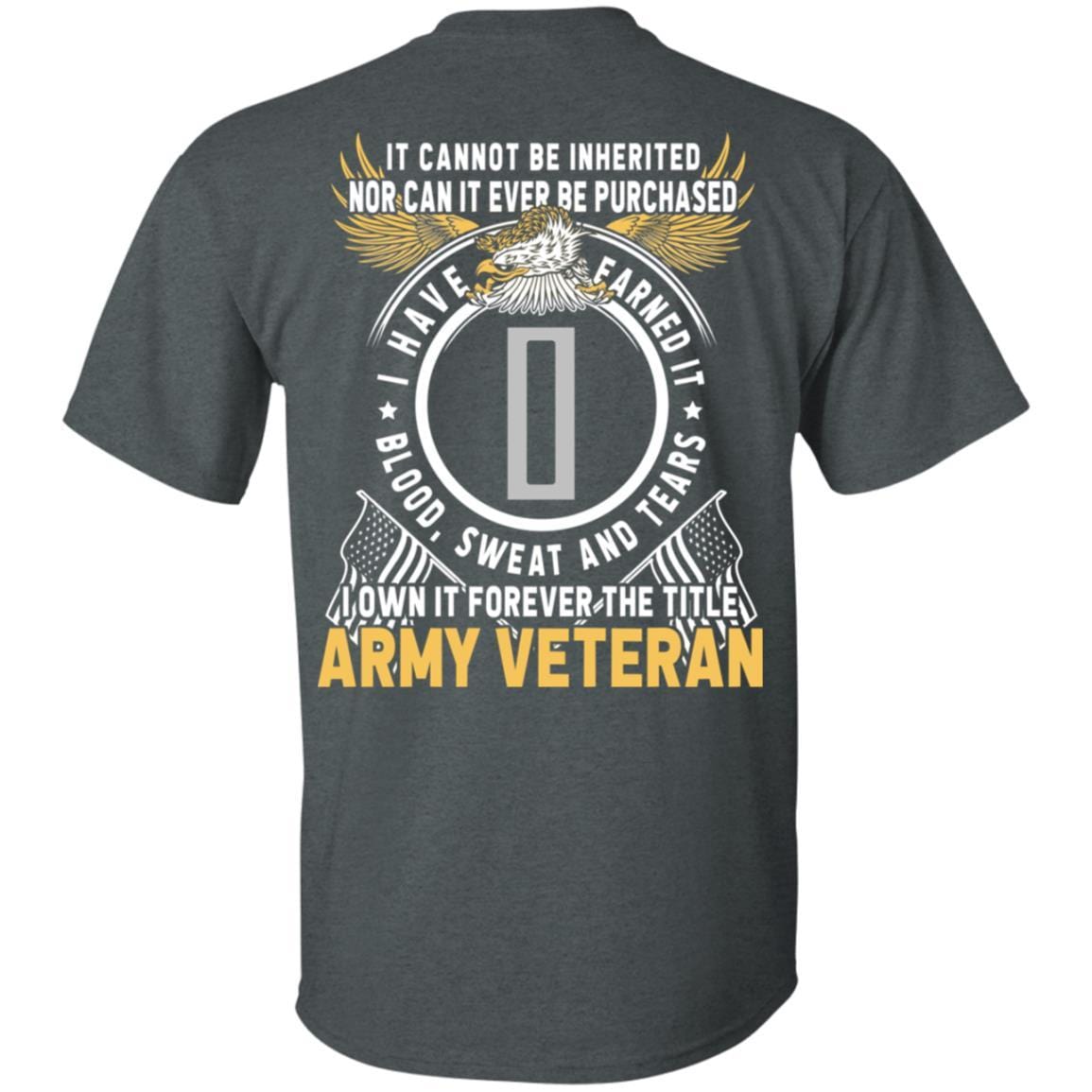 US Army W-5 Chief Warrant Officer 5 W5 CW5 Warrant Officer Ranks T-Shirt For Men On Back-TShirt-Army-Veterans Nation