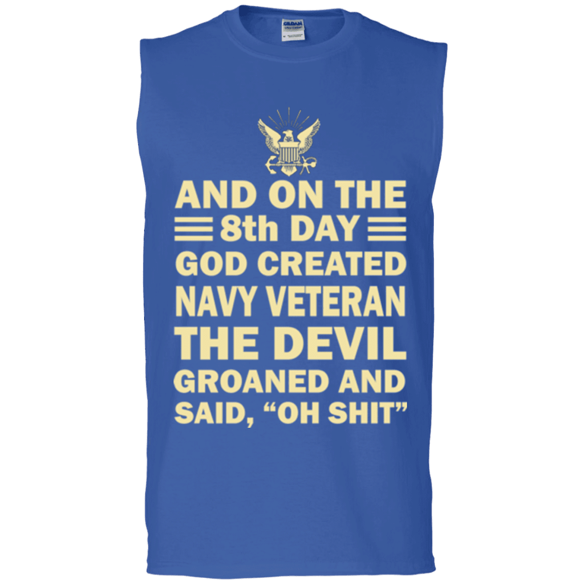Military T-Shirt "God Created Navy Veteran"-TShirt-General-Veterans Nation