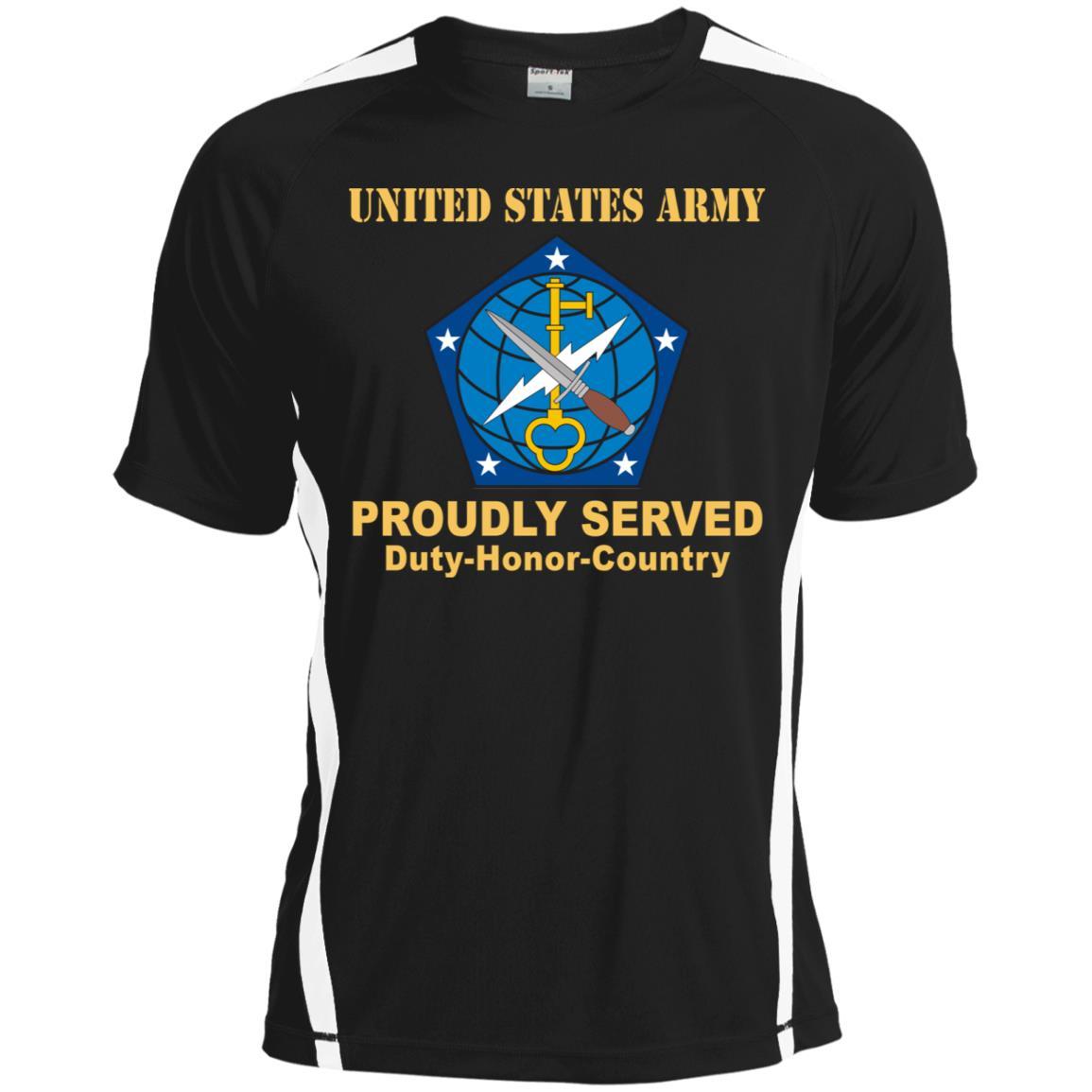 US ARMY 704TH MILITARY INTELLIGENCE BRIGADE- Proudly Served T-Shirt On Front For Men-TShirt-Army-Veterans Nation