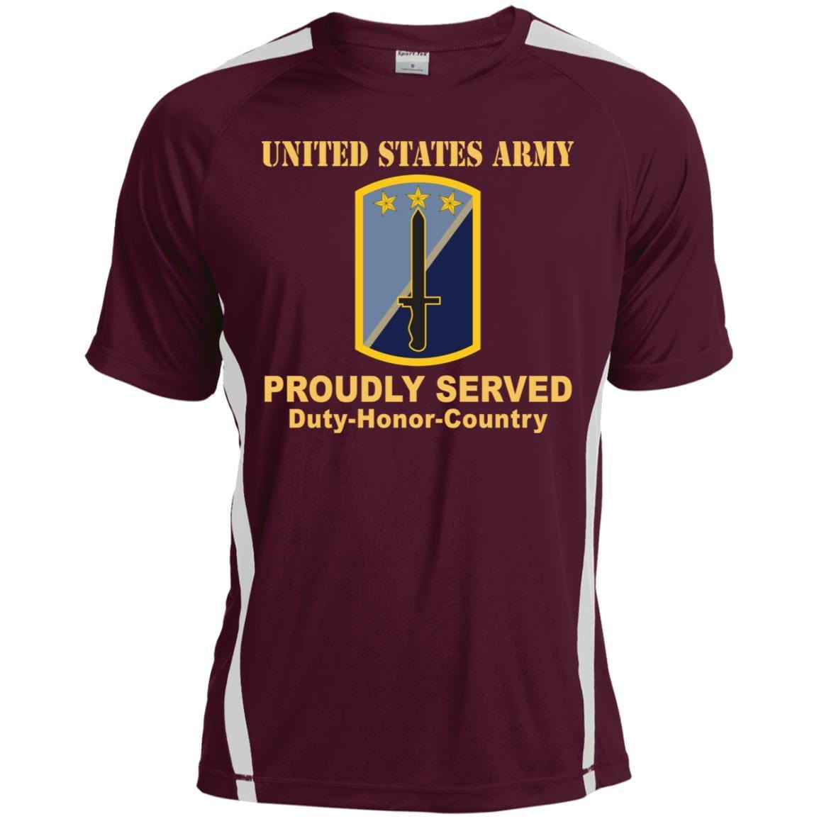 US ARMY 170TH INFANTRY BRIGADE- Proudly Served T-Shirt On Front For Men-TShirt-Army-Veterans Nation