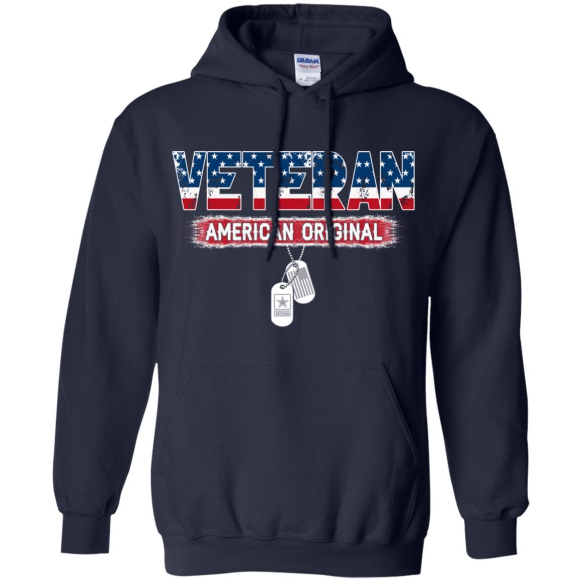 US Army T-Shirt "Veteran American Original" On Front-TShirt-Army-Veterans Nation