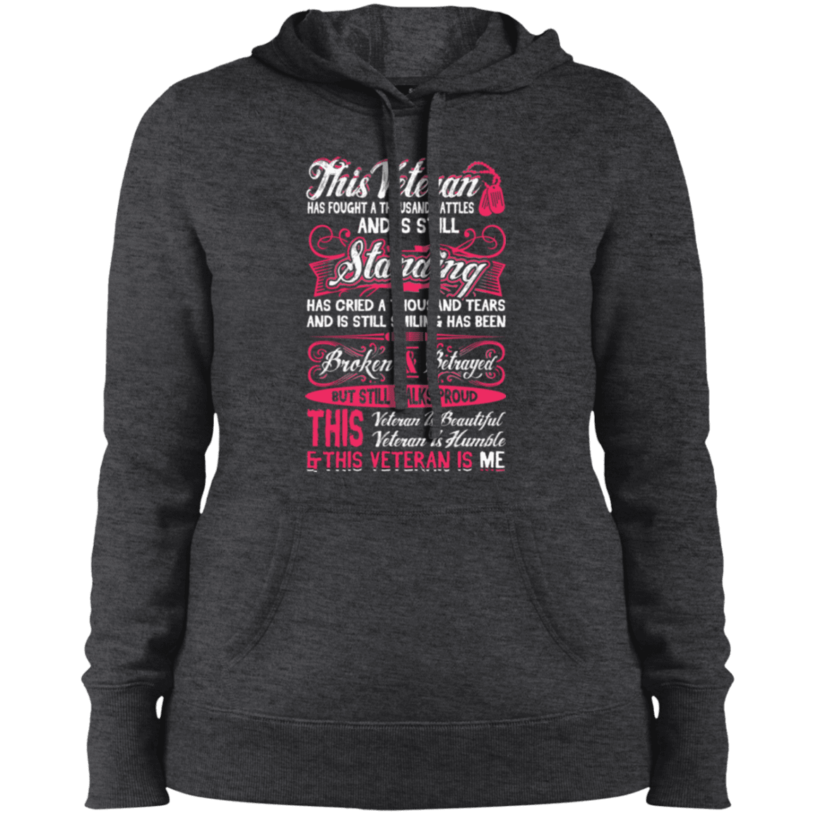 Military T-Shirt "This Veteran is Beautiful and Humble Women" Front-TShirt-General-Veterans Nation