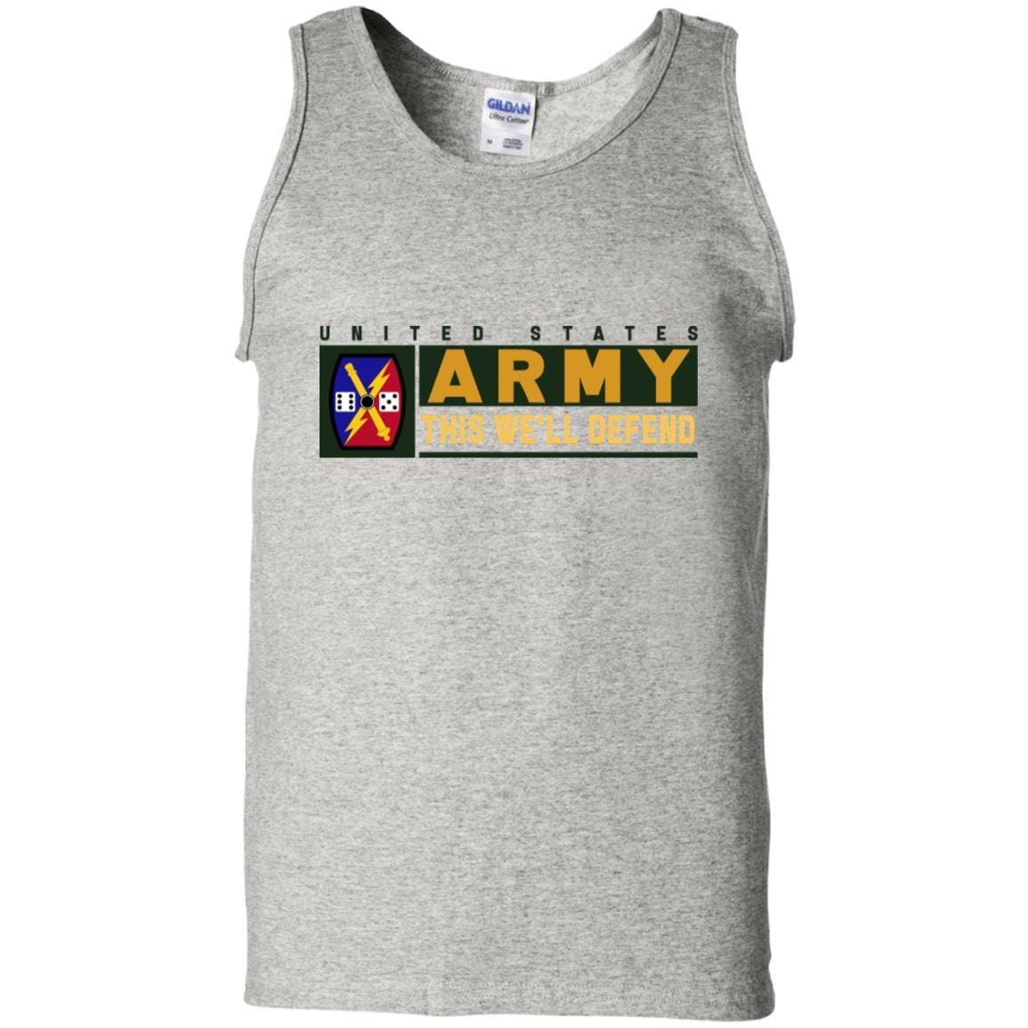 US Army 65 FIRES BRIGADE- This We'll Defend T-Shirt On Front For Men-TShirt-Army-Veterans Nation