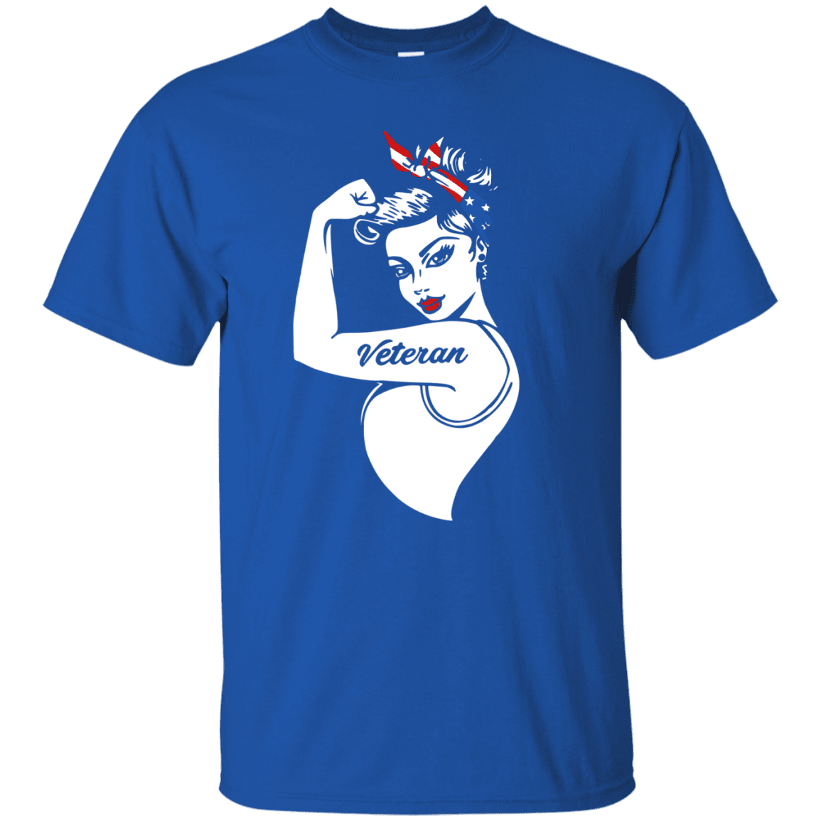 Military T-Shirt "Veteran Girl We Can Do It Women" Front-TShirt-General-Veterans Nation