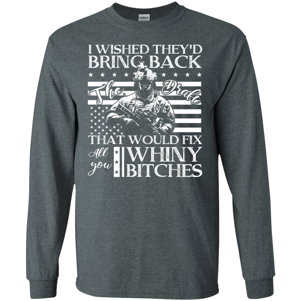 Military T-Shirt "I Wished They'd Bring Back Veteran" Front-TShirt-General-Veterans Nation
