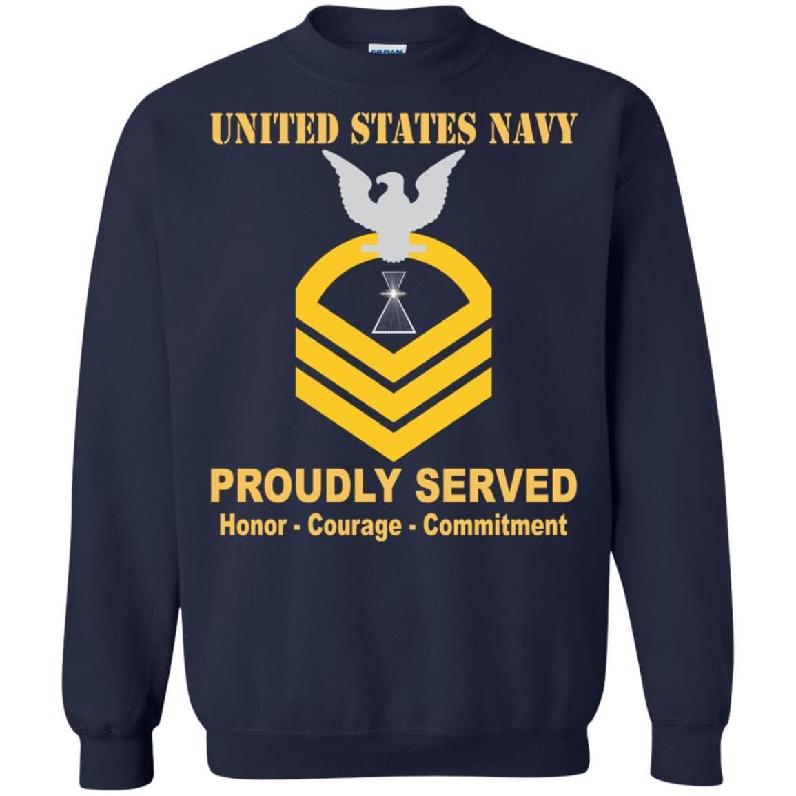 U.S Navy Aviation Photographer's Mate PH E-7 Rating Badges Proudly Served T-Shirt For Men On Front-TShirt-Navy-Veterans Nation