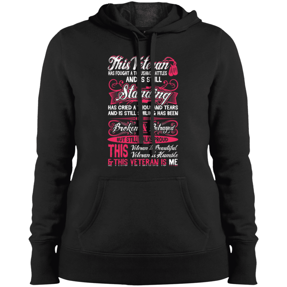 Military T-Shirt "This Veteran is Beautiful and Humble Women" Front-TShirt-General-Veterans Nation