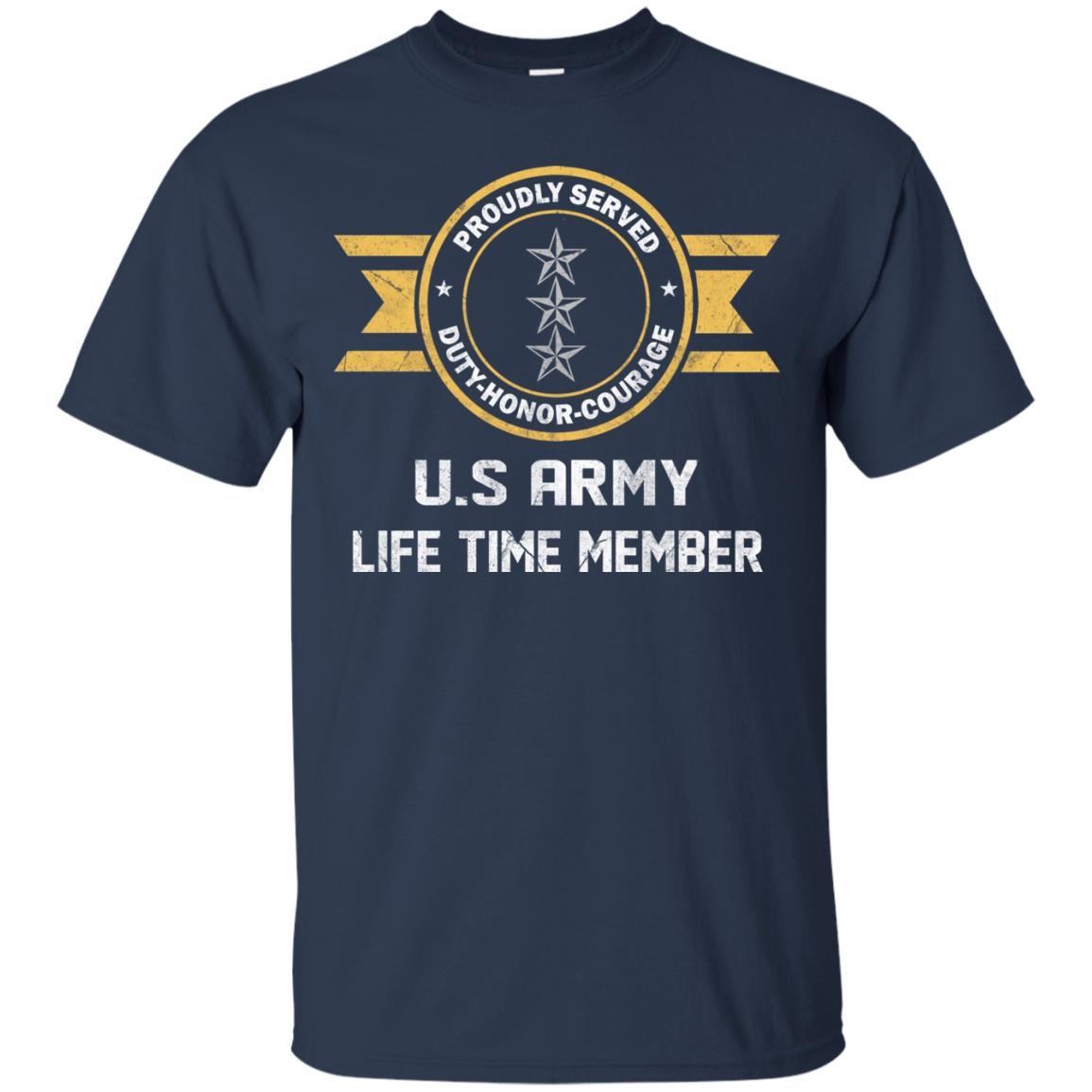 Life Time Member - US Army O-9 Lieutenant General O9 LTG General Officer Ranks Men T Shirt On Front-TShirt-Army-Veterans Nation