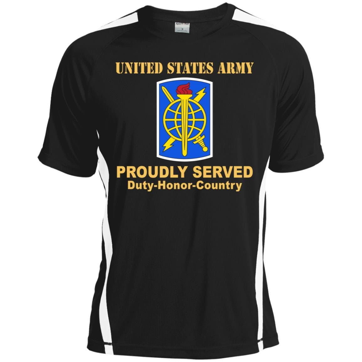 US ARMY 500TH MILITARY INTELLIGENCE BRIGADE- Proudly Served T-Shirt On Front For Men-TShirt-Army-Veterans Nation