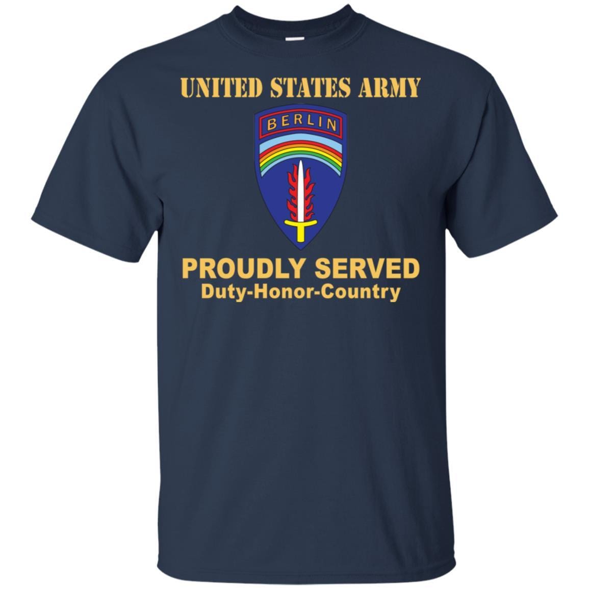 US ARMY BERLIN COMMAND- Proudly Served T-Shirt On Front For Men-TShirt-Army-Veterans Nation