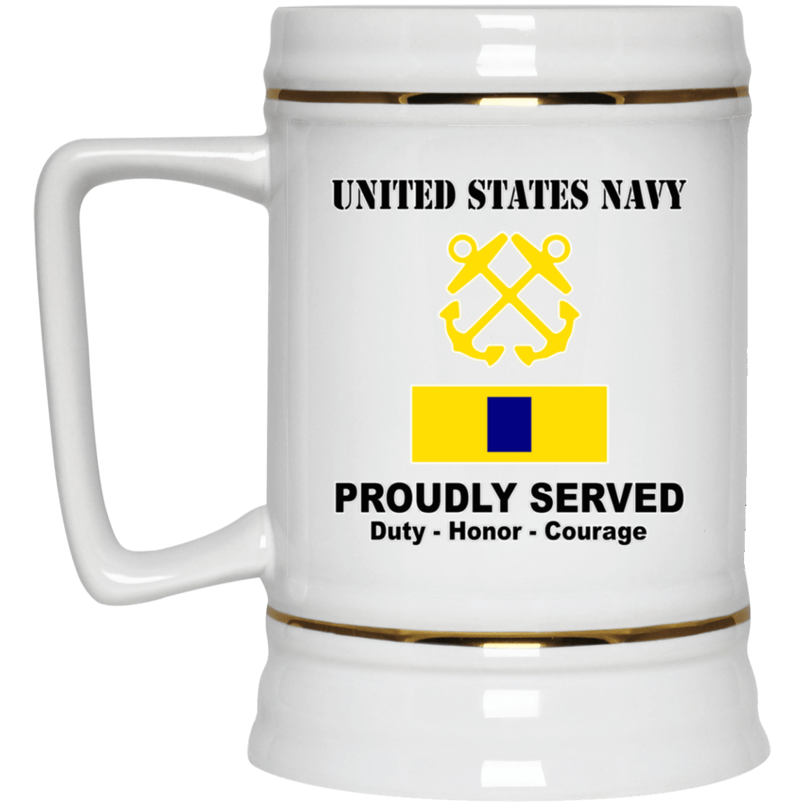 US Navy W-4 Chief Warrant Officer 4 W4 CW4 Warrant Officer Ranks T shirt White Coffee Mug - Stainless Travel Mug-Mug-Navy-Officer-Veterans Nation
