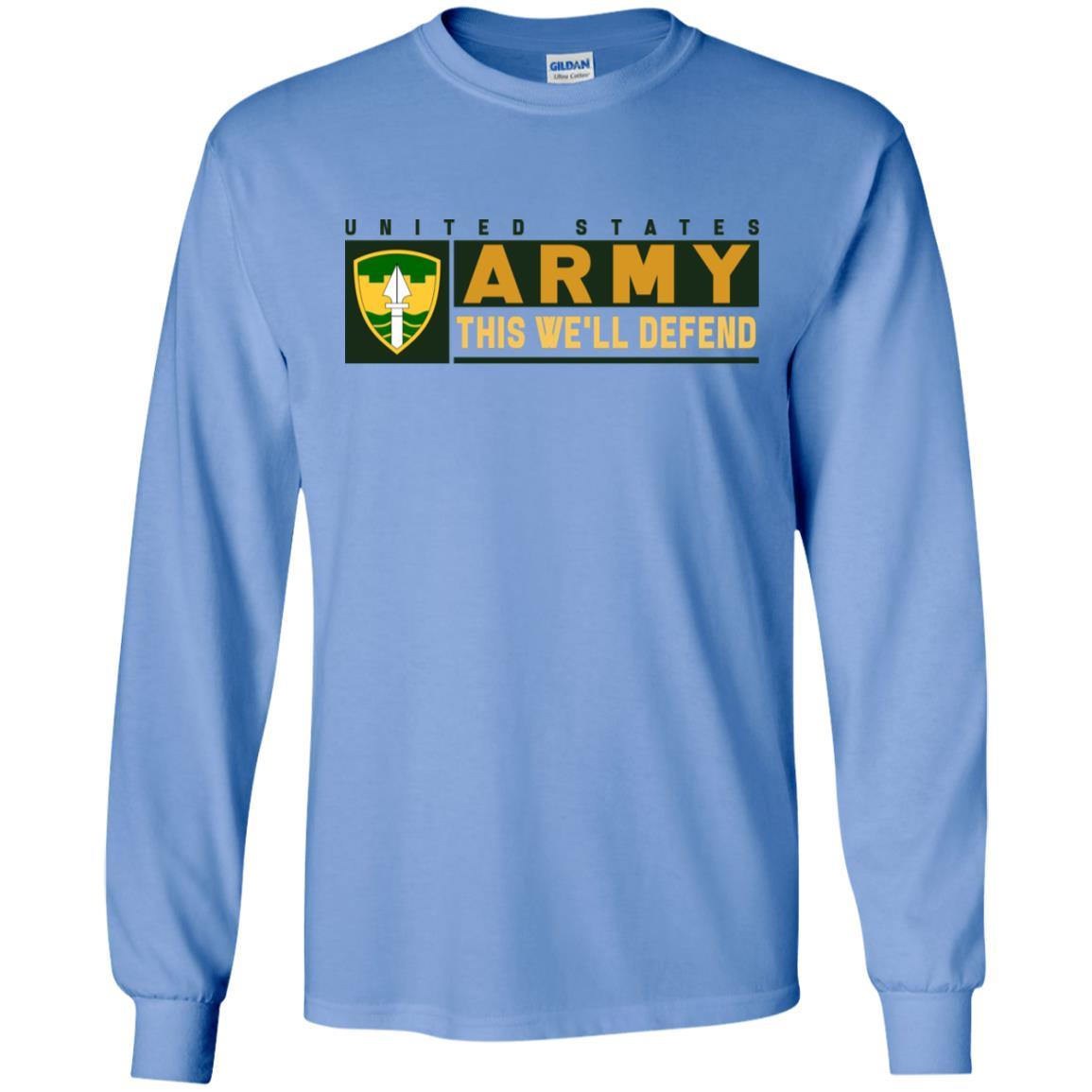 US Army 43 MILITARY POLICE BRIGADE- This We'll Defend T-Shirt On Front For Men-TShirt-Army-Veterans Nation