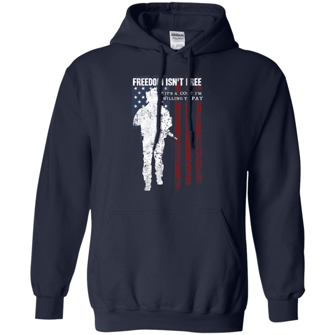 Military T-Shirt "Freedom Is Not Free - Willing to Pay Men" Front-TShirt-General-Veterans Nation