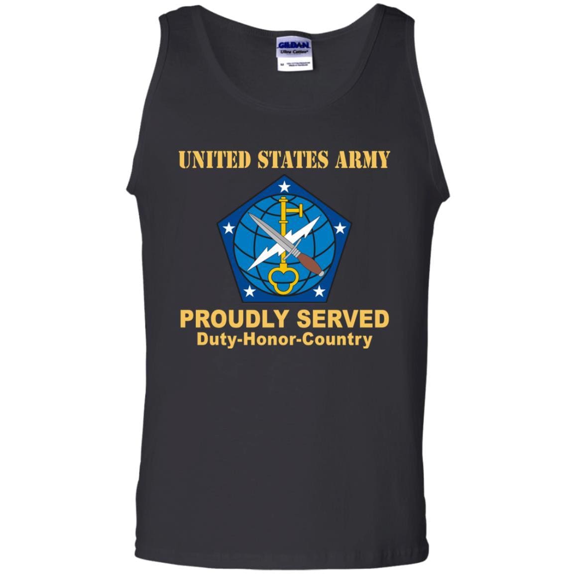 US ARMY 704TH MILITARY INTELLIGENCE BRIGADE- Proudly Served T-Shirt On Front For Men-TShirt-Army-Veterans Nation