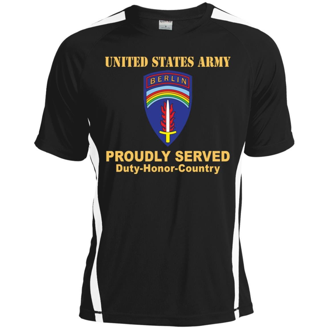 US ARMY BERLIN COMMAND- Proudly Served T-Shirt On Front For Men-TShirt-Army-Veterans Nation