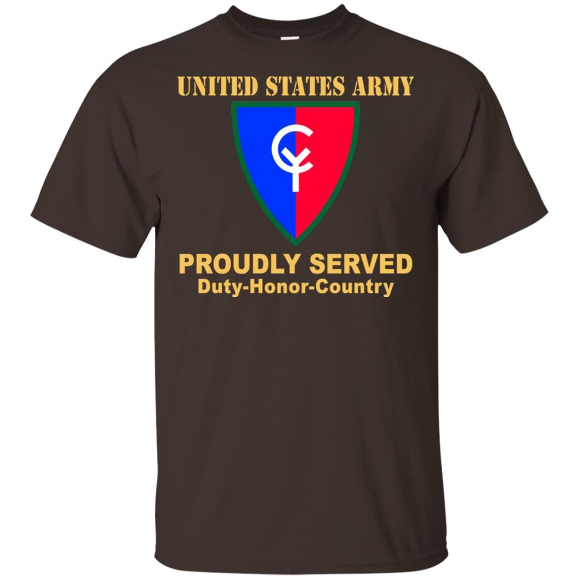 US ARMY 38TH INFANTRY DIVISION- Proudly Served T-Shirt On Front For Men-TShirt-Army-Veterans Nation