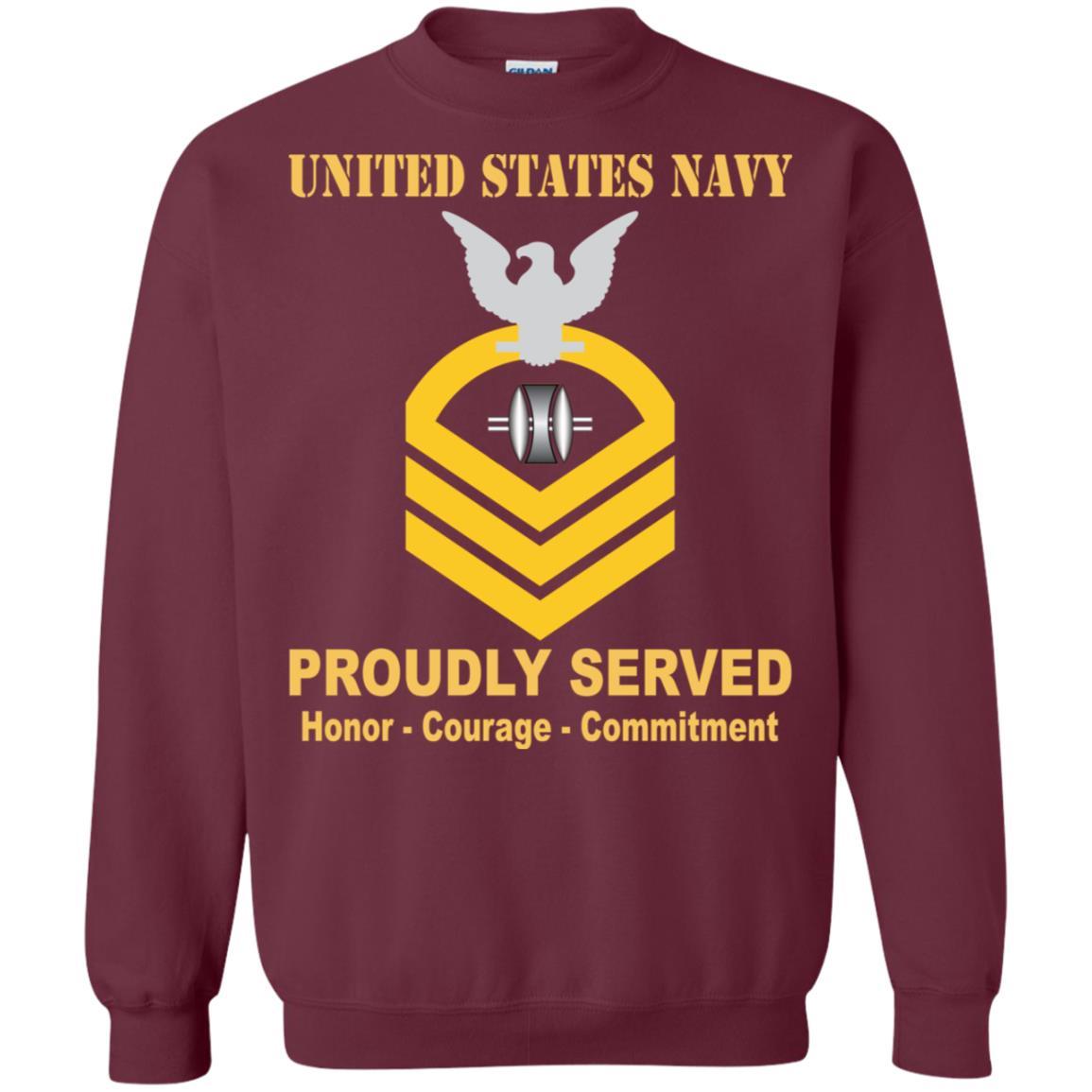Navy Opticalman Navy OM E-7 Rating Badges Proudly Served T-Shirt For Men On Front-TShirt-Navy-Veterans Nation