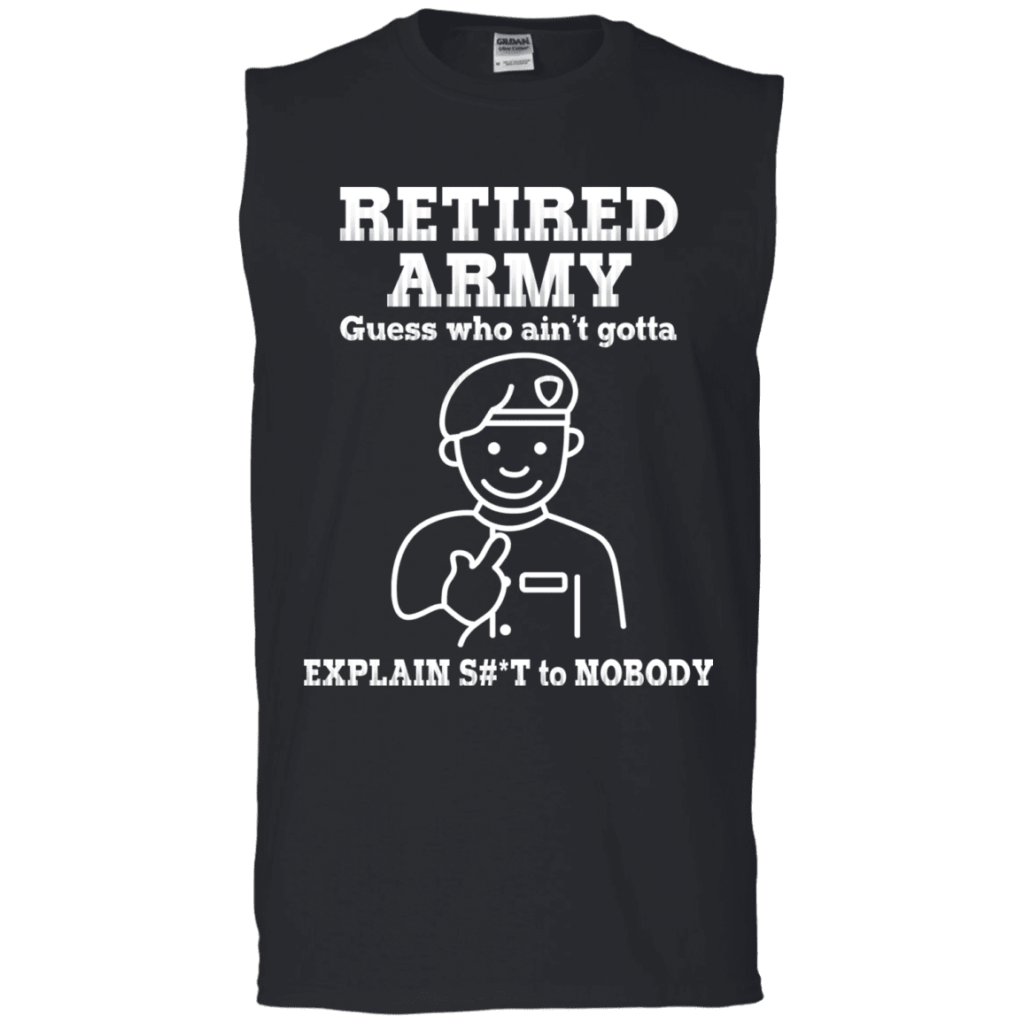 Retired Army Guess Who Ain't gotta Explain Men Front T Shirts-TShirt-Army-Veterans Nation