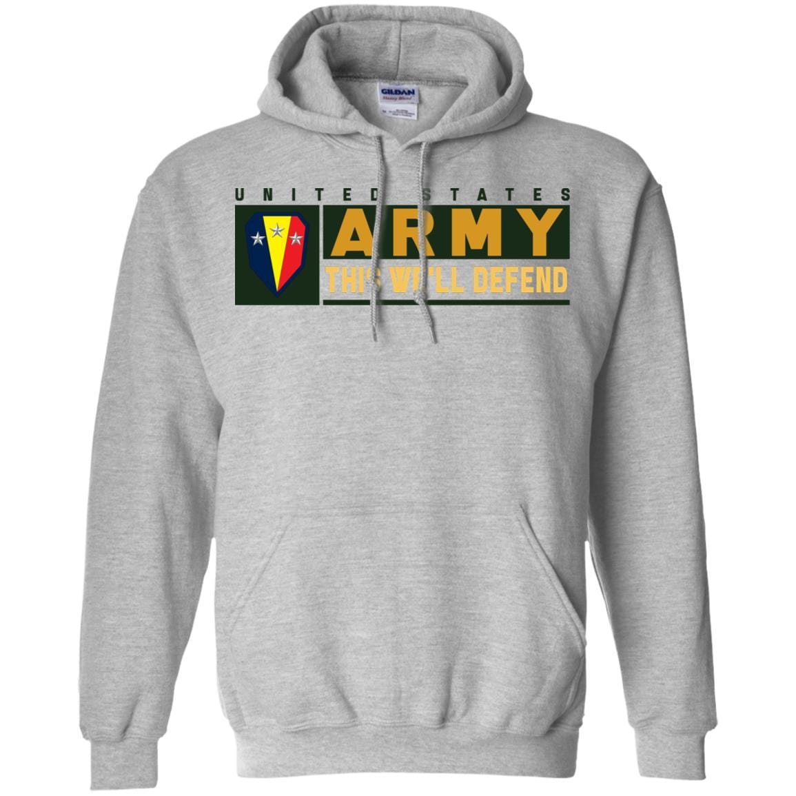 US Army 50TH INFANTRY BRIGADE COMBAT TEAM- This We'll Defend T-Shirt On Front For Men-TShirt-Army-Veterans Nation