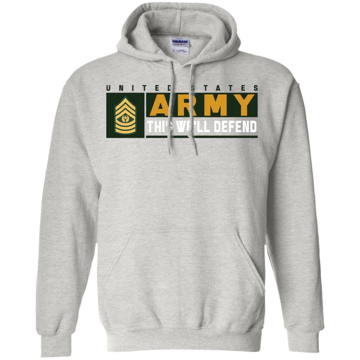 US Army E-9 CSM This We Will Defend Long Sleeve - Pullover Hoodie-TShirt-Army-Veterans Nation