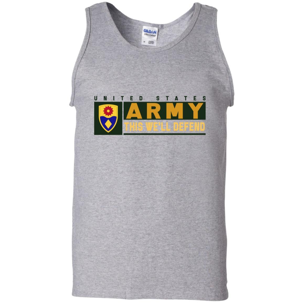 US Army 49TH MILITARY POLICE BRIGADE- This We'll Defend T-Shirt On Front For Men-TShirt-Army-Veterans Nation