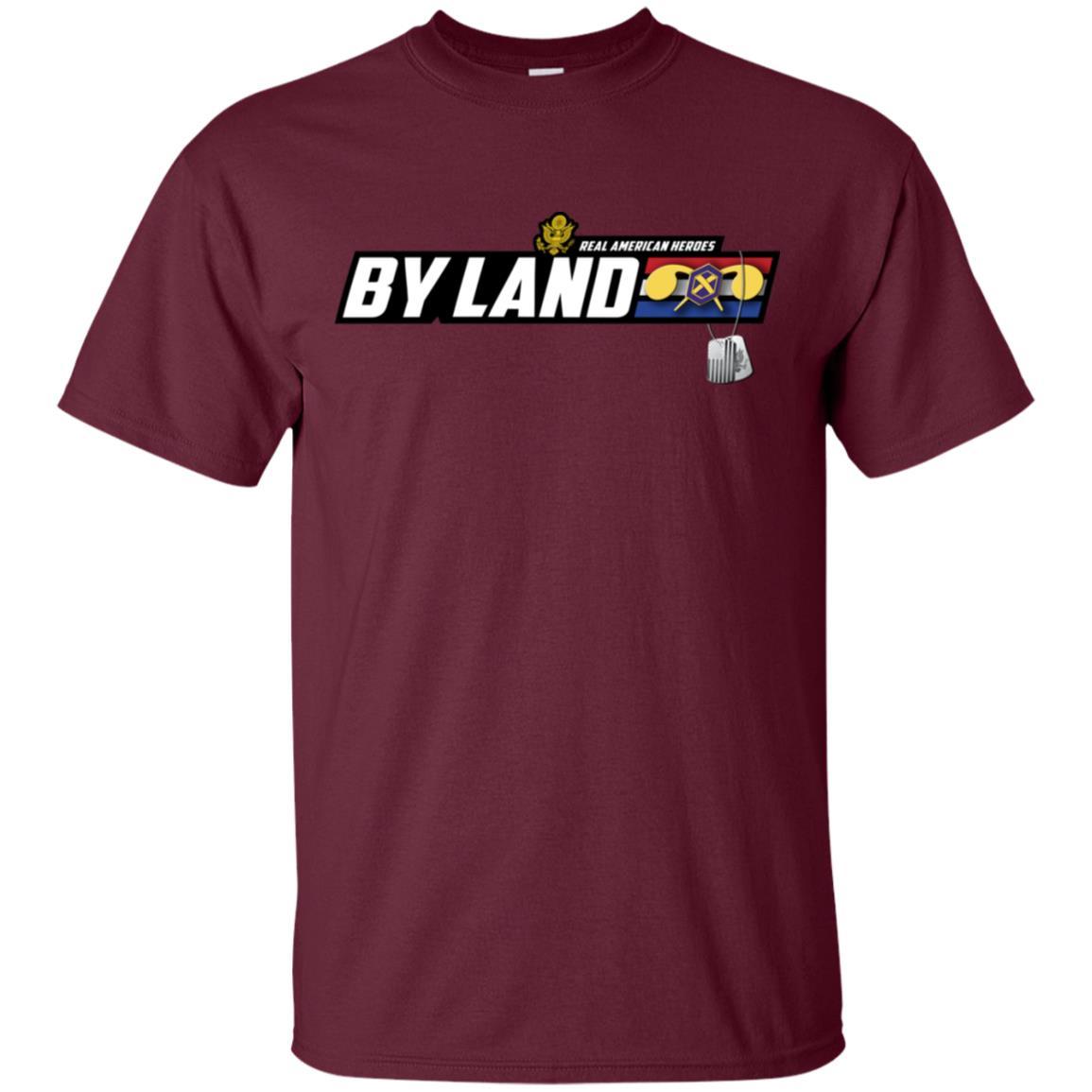 US Army T-Shirt "Chemical Corps Real American Heroes By Land" On Front-TShirt-Army-Veterans Nation