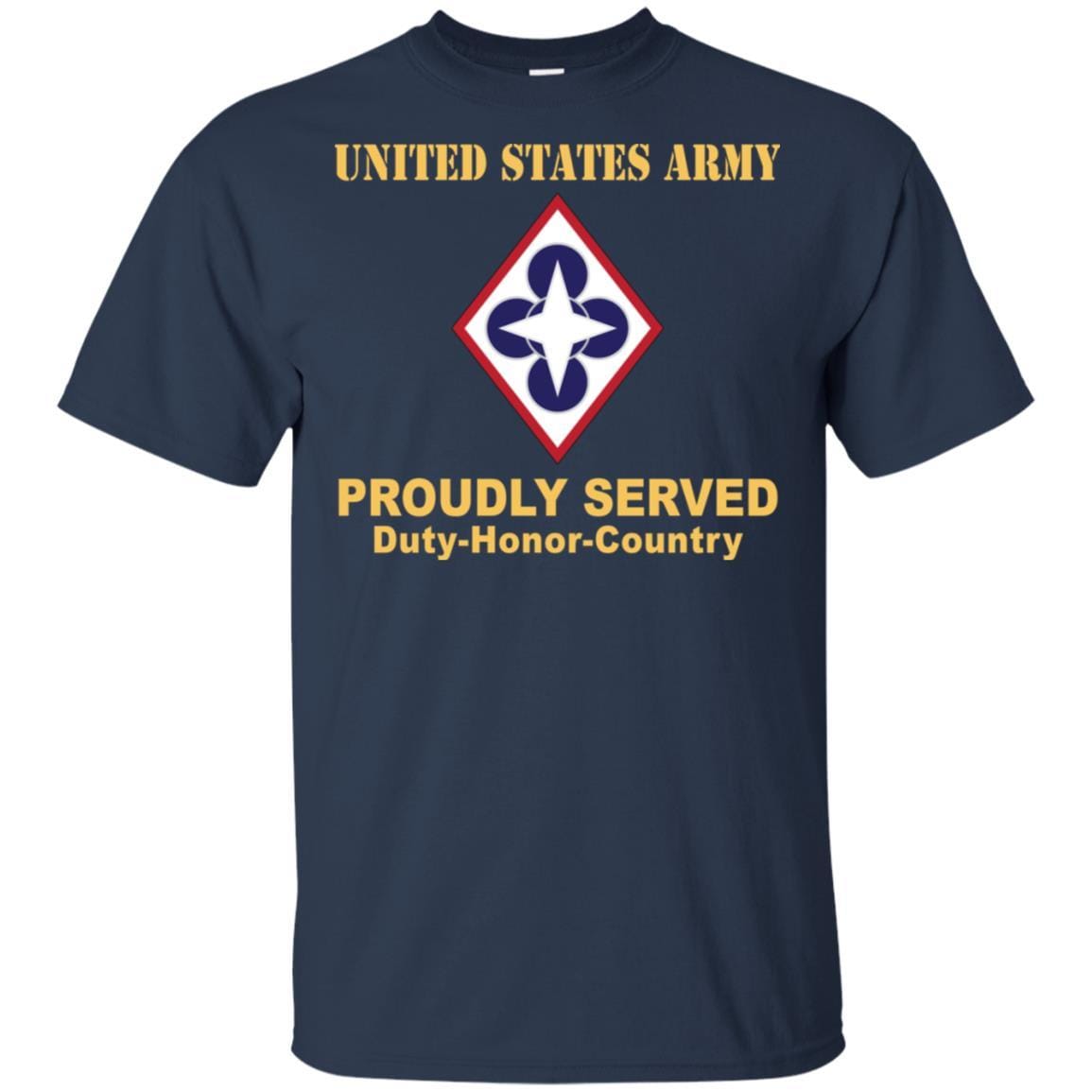 US ARMY CSIB COMBINED ARMS SUPPORT COMMAND- Proudly Served T-Shirt On Front For Men-TShirt-Army-Veterans Nation