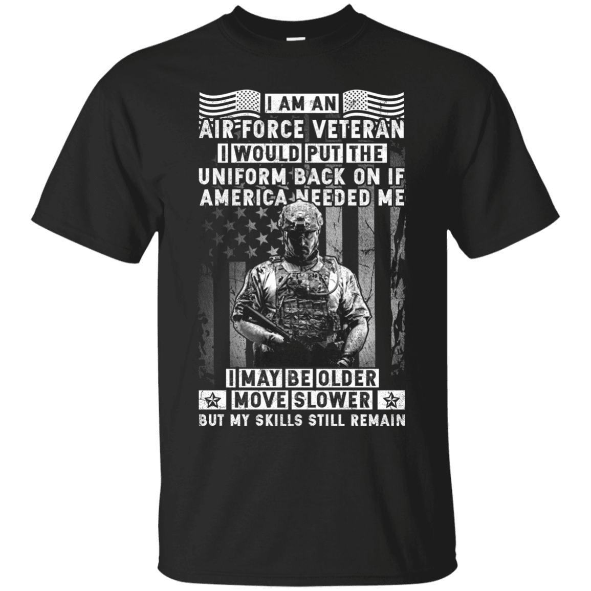 I am an Air Force Veteran Men Front T Shirt-TShirt-USAF-Veterans Nation