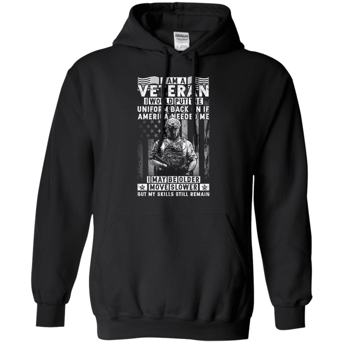 Military T-Shirt "I am a Veteran Men" Front-TShirt-General-Veterans Nation