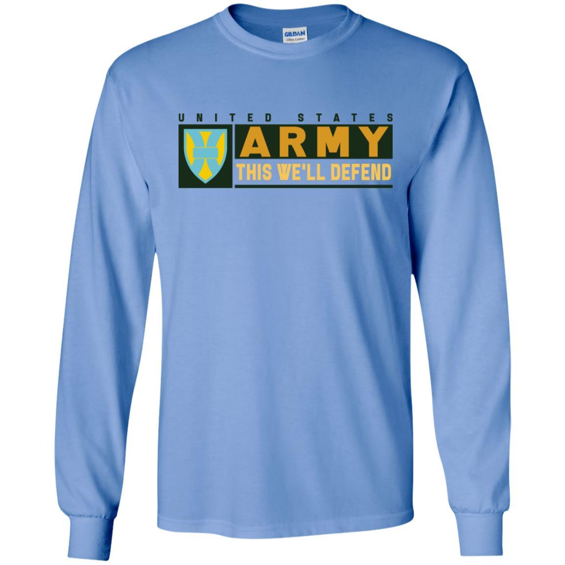 US Army 21ST SUSTAINMENT COMMAND- This We'll Defend T-Shirt On Front For Men-TShirt-Army-Veterans Nation