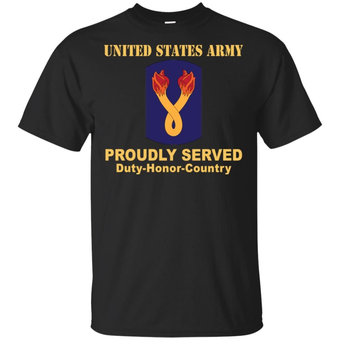 US ARMY 196TH INFANTRY BRIGADE- Proudly Served T-Shirt On Front For Men-TShirt-Army-Veterans Nation