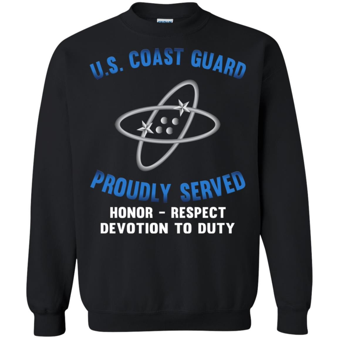US Coast Guard Electronics Technician ET Logo Proudly Served T-Shirt For Men On Front-TShirt-USCG-Veterans Nation