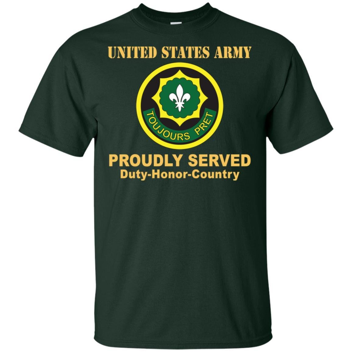 US ARMY 2ND CAVALRY REGIMENT- Proudly Served T-Shirt On Front For Men-TShirt-Army-Veterans Nation