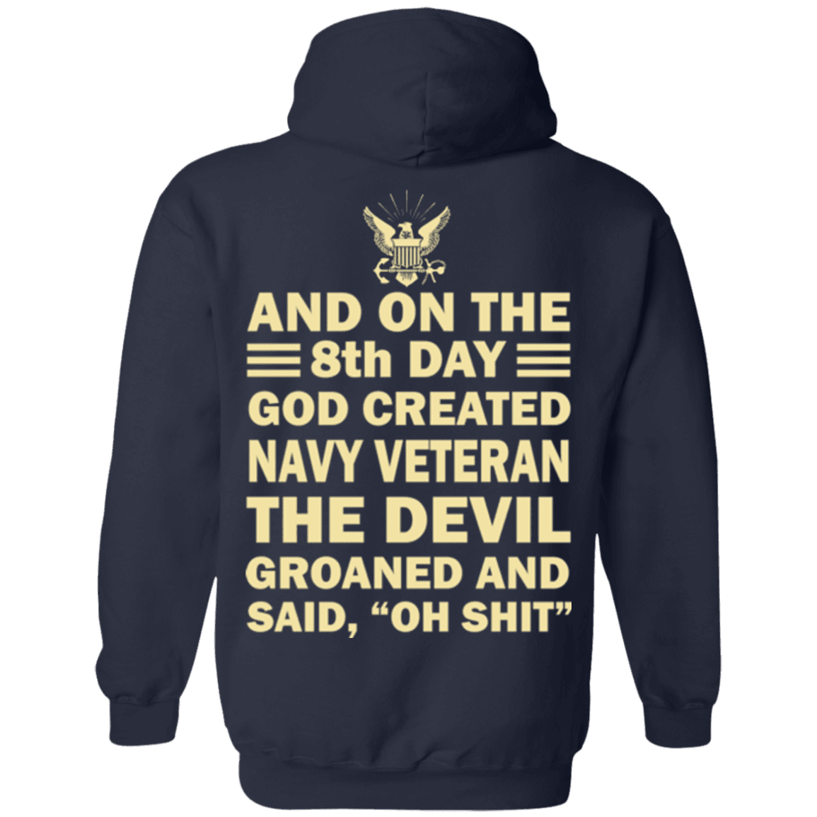 Military T-Shirt "God Created Navy Veteran"-TShirt-General-Veterans Nation