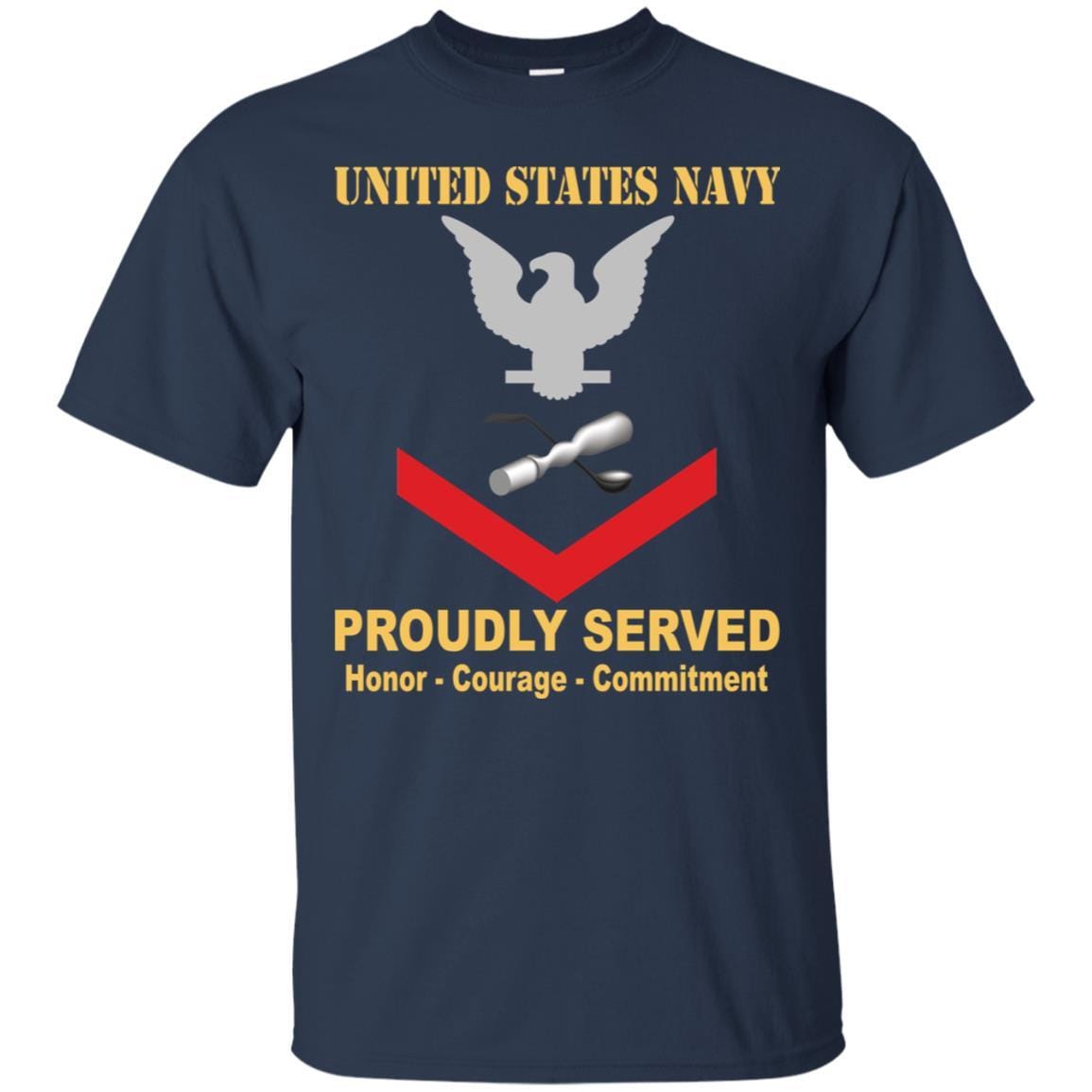 Navy Molder Navy ML E-4 Rating Badges Proudly Served T-Shirt For Men On Front-TShirt-Navy-Veterans Nation
