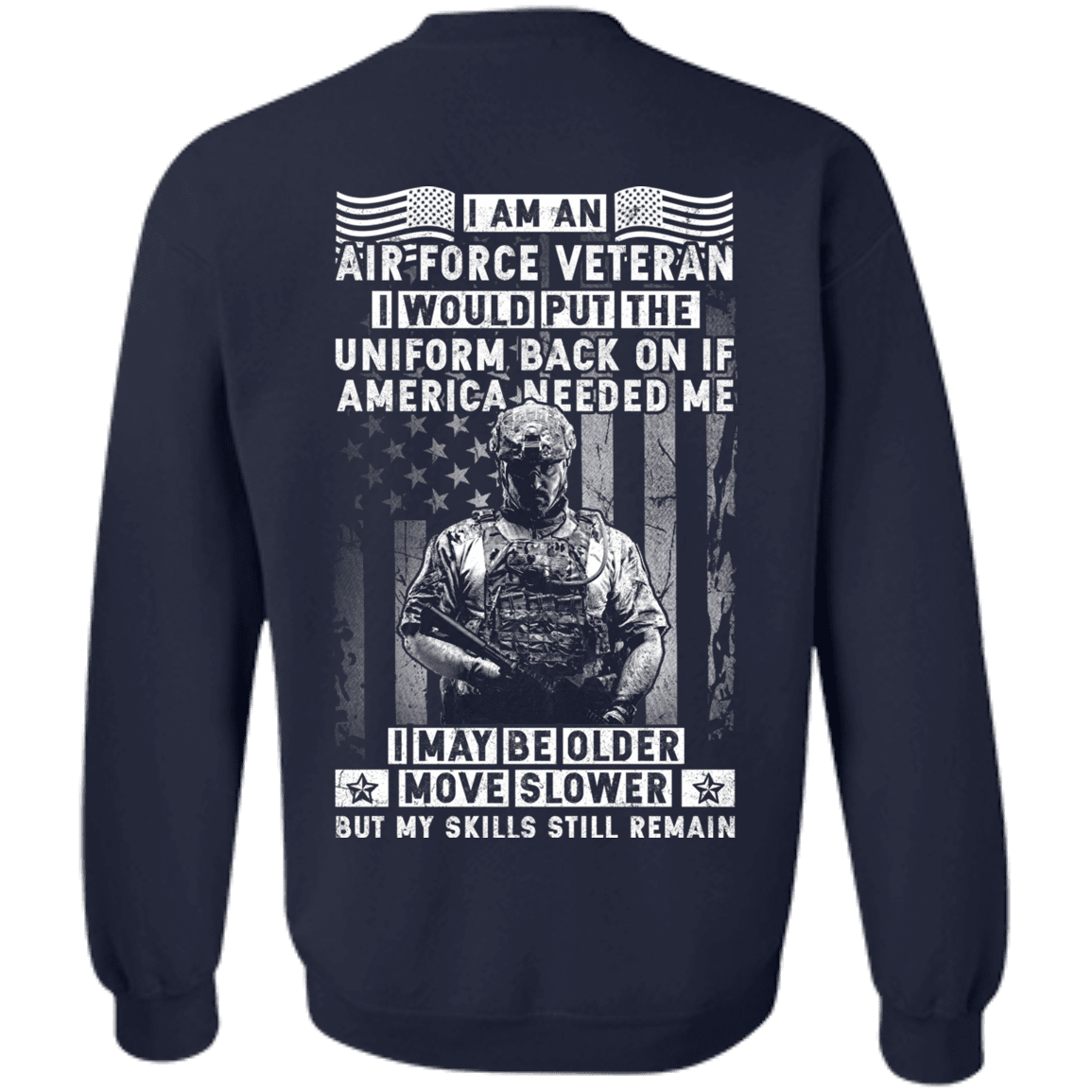 I am an Air Force Veteran Men Back T Shirts-TShirt-USAF-Veterans Nation