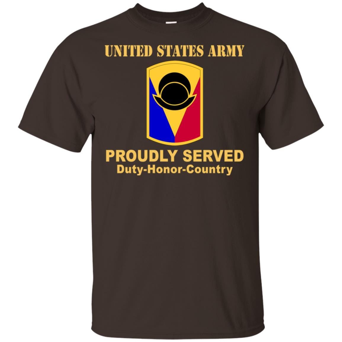 US ARMY 53RD INFANTRY BRIGADE COMBAT TEAM - Proudly Served T-Shirt On Front For Men-TShirt-Army-Veterans Nation
