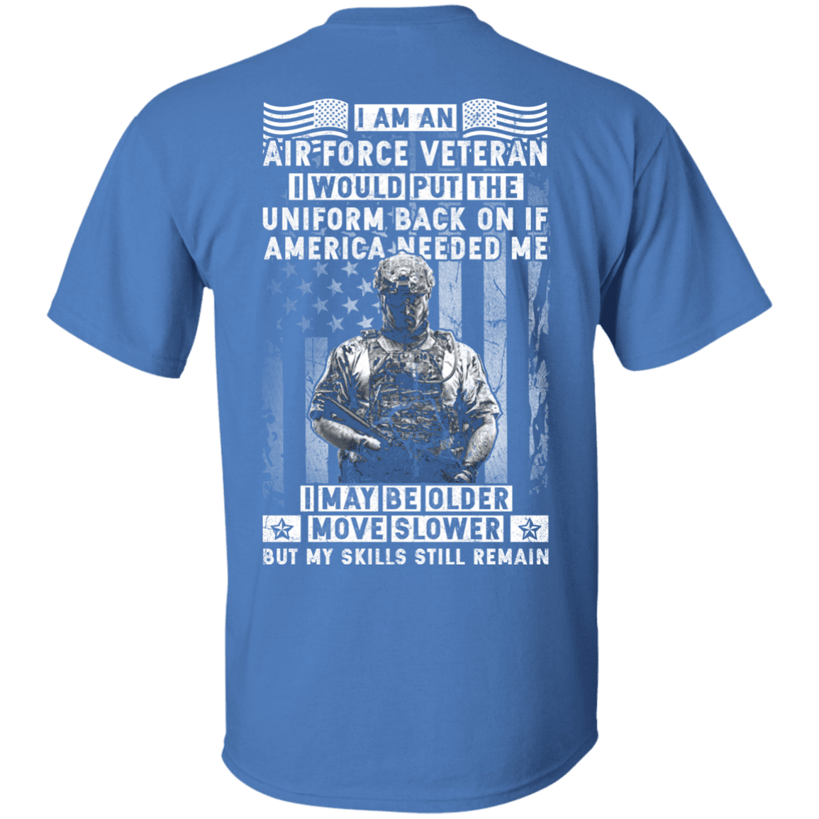 I am an Air Force Veteran Men Back T Shirts-TShirt-USAF-Veterans Nation