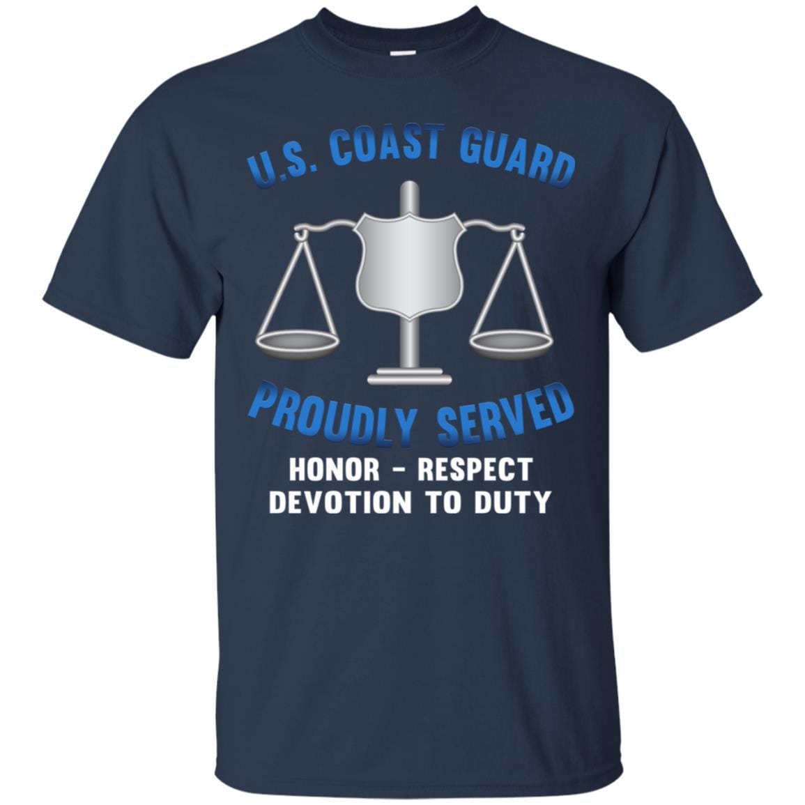 USCG INVESTIGATOR IV Logo Proudly Served T-Shirt For Men On Front-TShirt-USCG-Veterans Nation