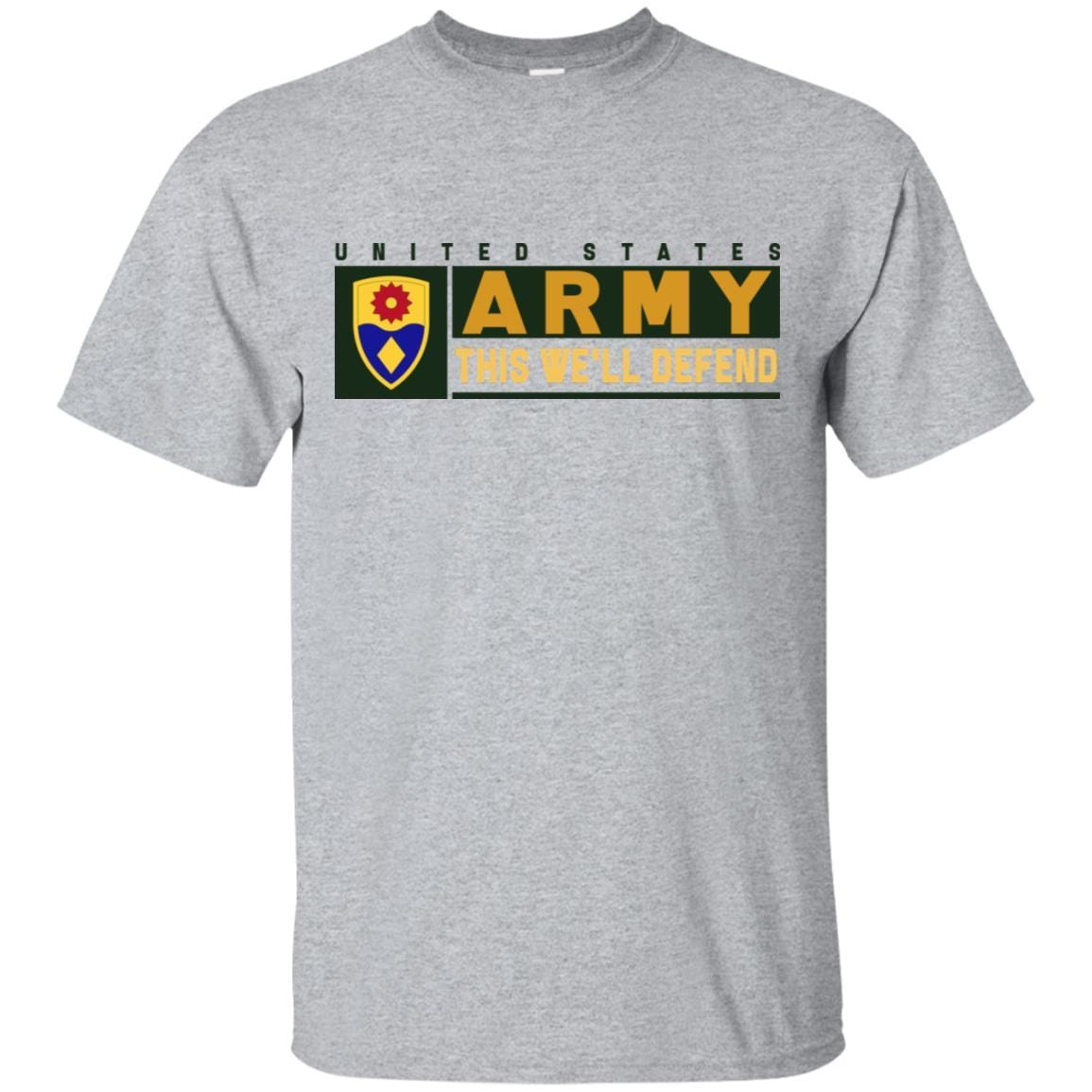 US Army 49TH MILITARY POLICE BRIGADE- This We'll Defend T-Shirt On Front For Men-TShirt-Army-Veterans Nation