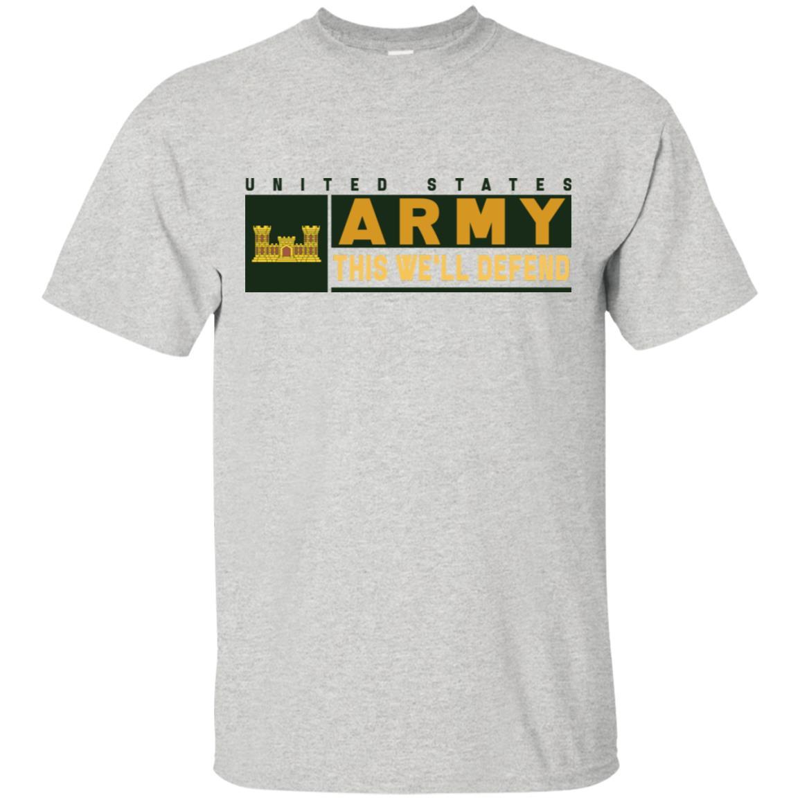 U.S. Army Corps of Engineers- This We'll Defend T-Shirt On Front For Men-TShirt-Army-Veterans Nation