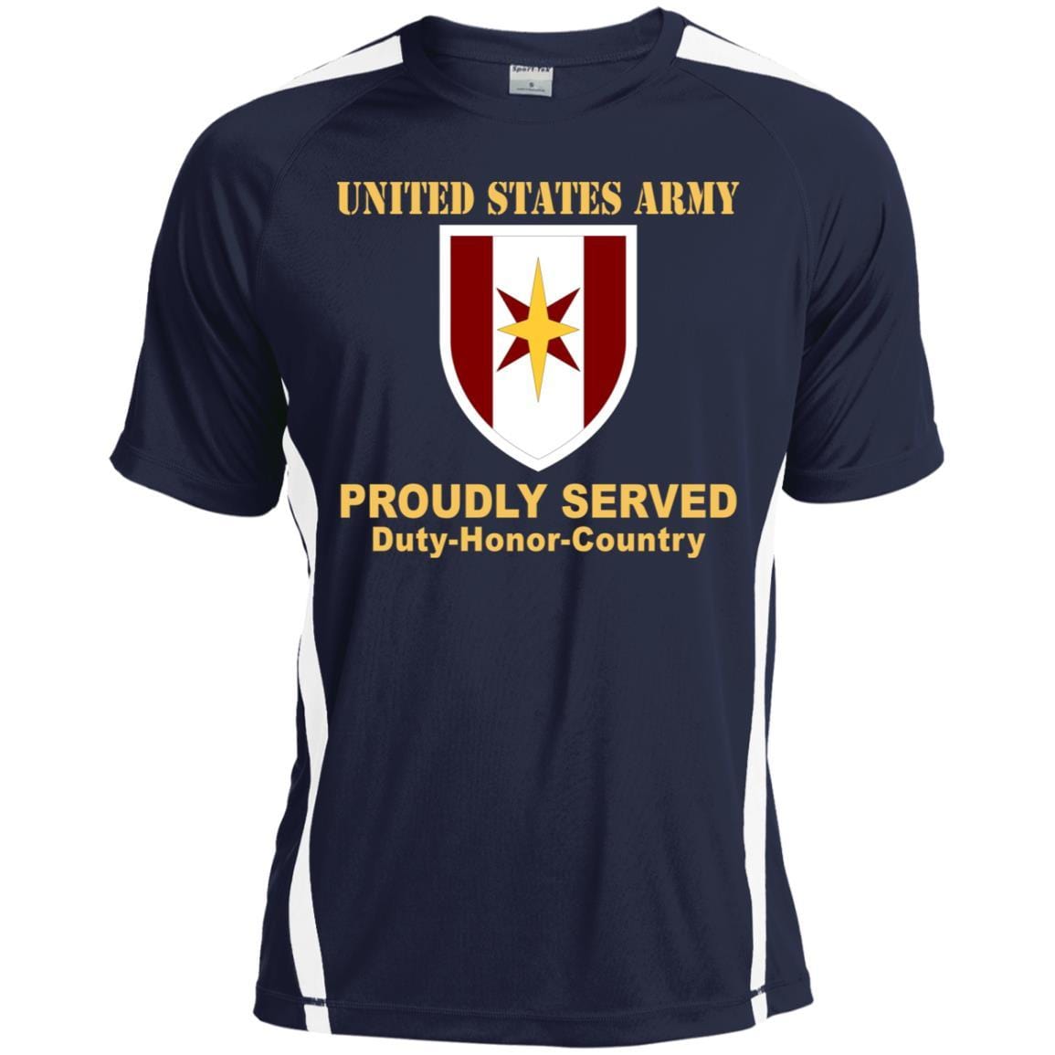 US ARMY 44 MEDICAL BRIGADE- Proudly Served T-Shirt On Front For Men-TShirt-Army-Veterans Nation