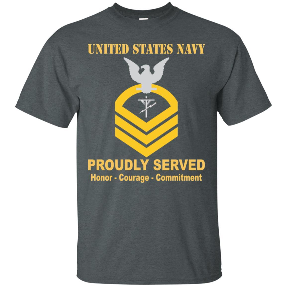 Navy Construction Electrician Navy CE E-7 Rating Badges Proudly Served T-Shirt For Men On Front-TShirt-Navy-Veterans Nation