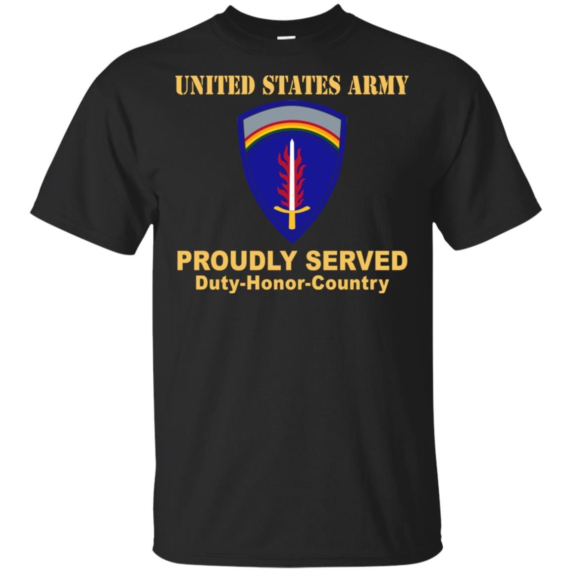 UNITED STATES ARMY EUROPE- Proudly Served T-Shirt On Front For Men-TShirt-Army-Veterans Nation