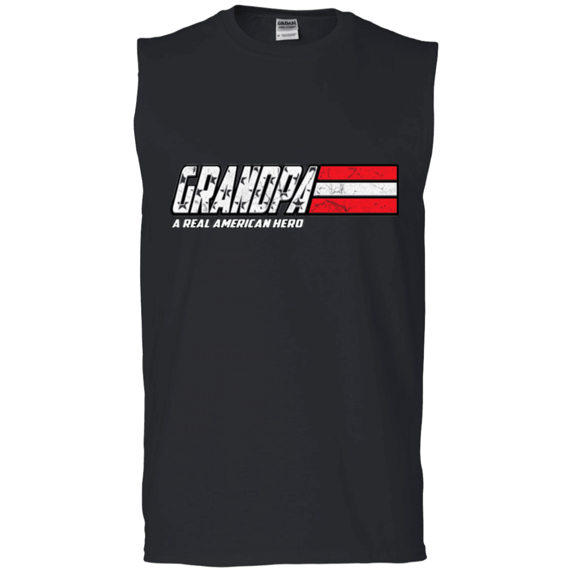 Military T-Shirt "Grandpa - A Real American Hero - Men" Front-TShirt-General-Veterans Nation