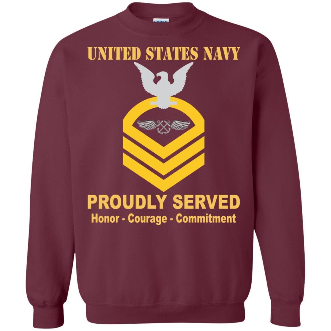 U.S Navy Aviation Boatswain's Mate Navy AB E-7 Rating Badges Proudly Served T-Shirt For Men On Front-TShirt-Navy-Veterans Nation